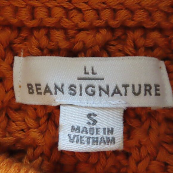 LL Bean Signature Cotton Funnelneck Sweater Saddle Drawstring Small Fishermans - Picture 8 of 12